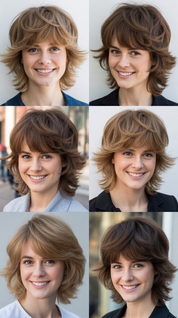  Wispy Fringe With Crown Volume Layers: Lifting Flat Hair