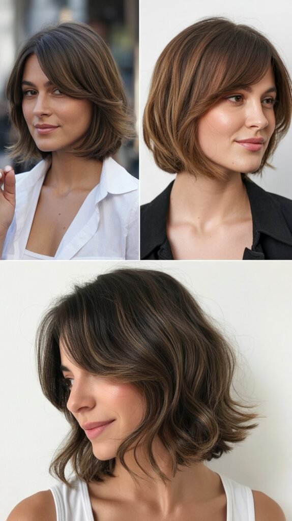 Side-Swept Bangs With Graduated Bob Layers