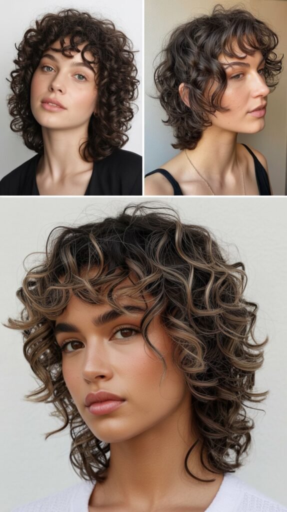 Curly Wolf Cut with Extreme Layers