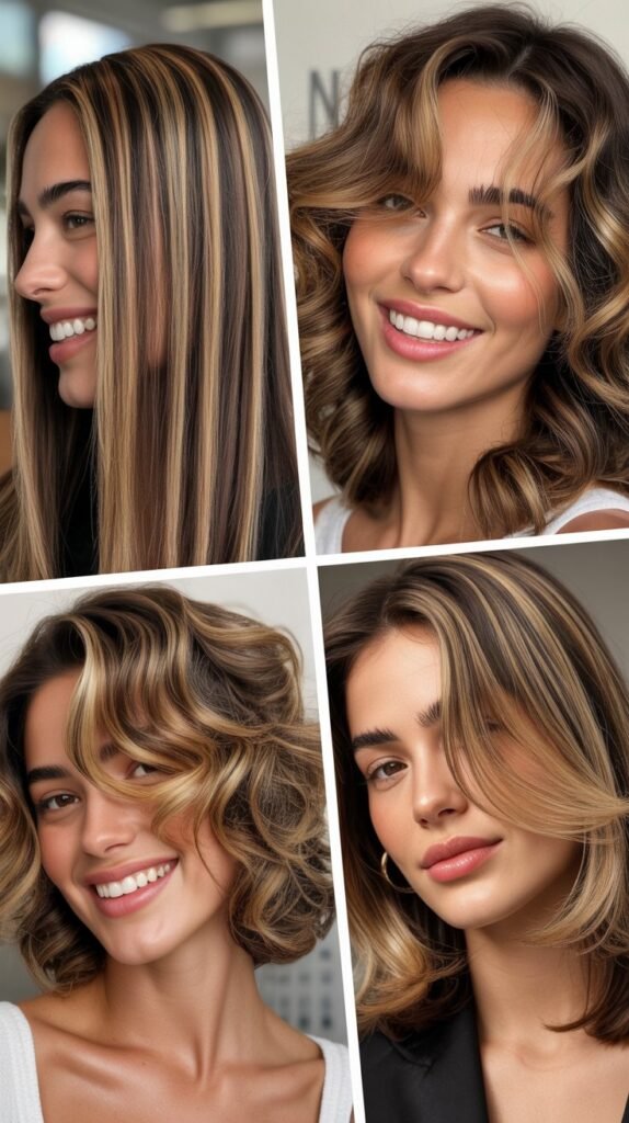 Caramel Highlights with Beige Tones