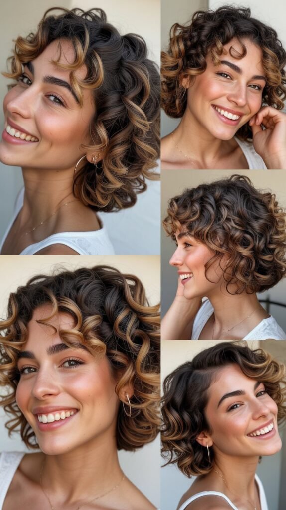 Honey Blonde Cascading Curls