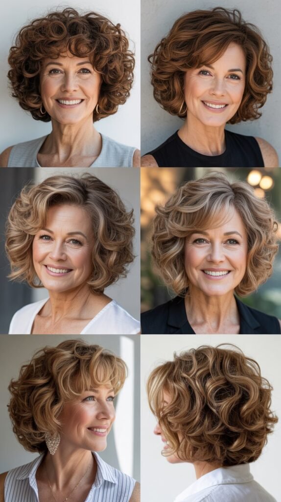  Voluminous Curly Bob with Lifted Roots