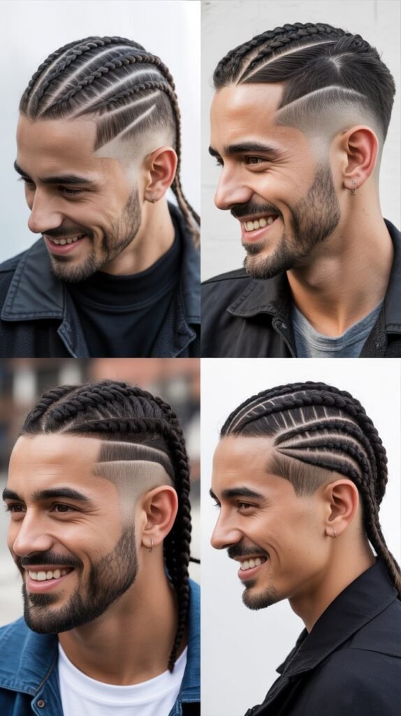Cornrows with Undercut Combination