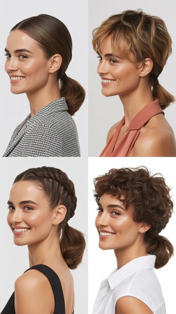 Textured Low Ponytail with Volume