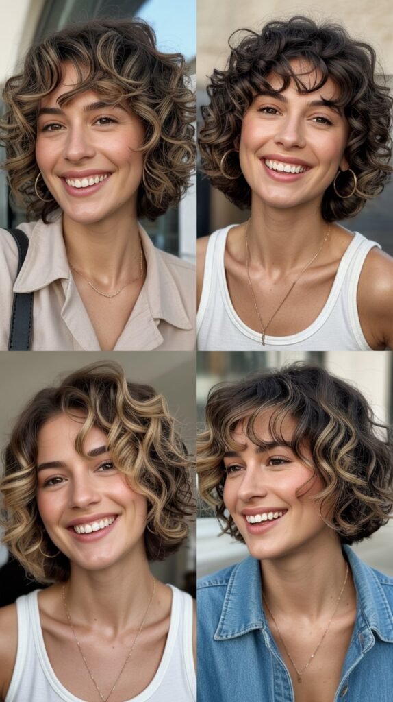  The Layered Curly Bob