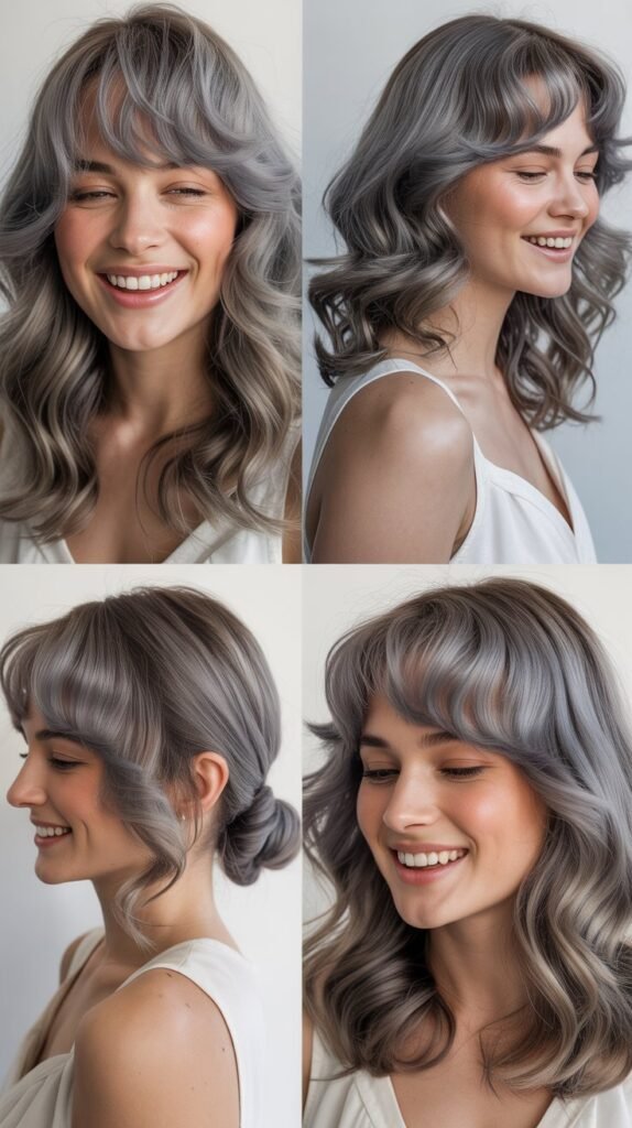 Angled Fringe With Storm Gray Texture