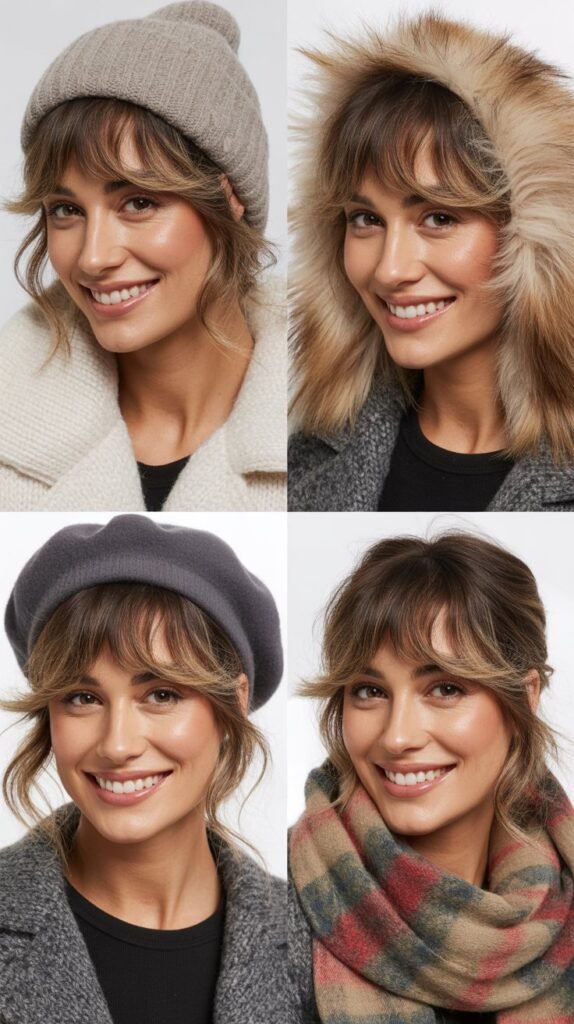 Cold Weather Styling Tips for Wispy Bangs