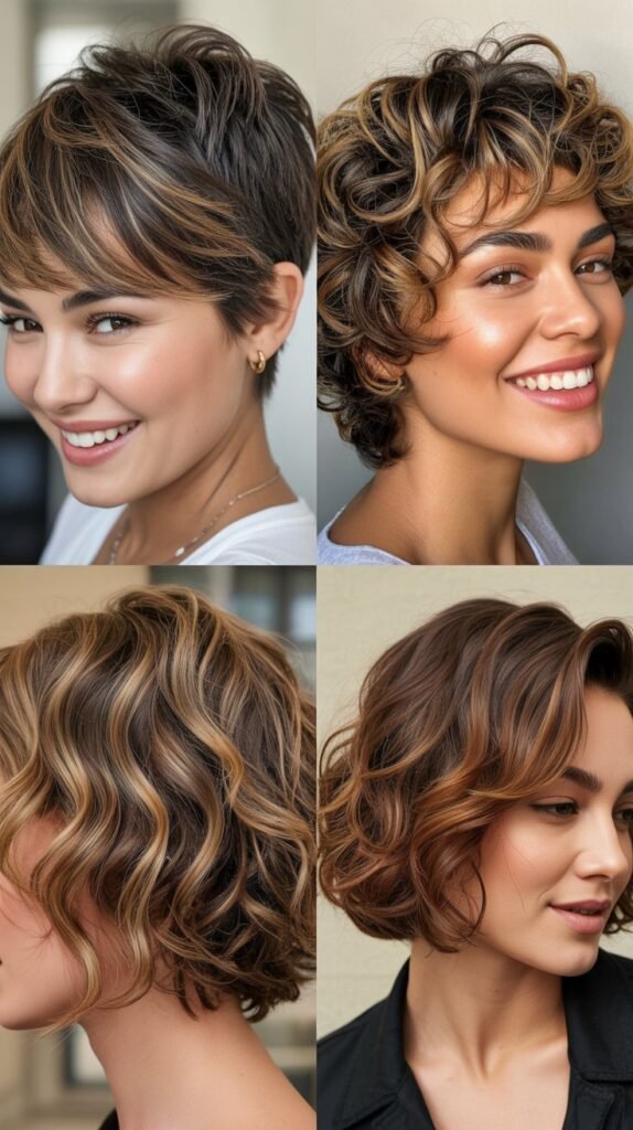  Dimensional Brown Highlights on Textured Crop