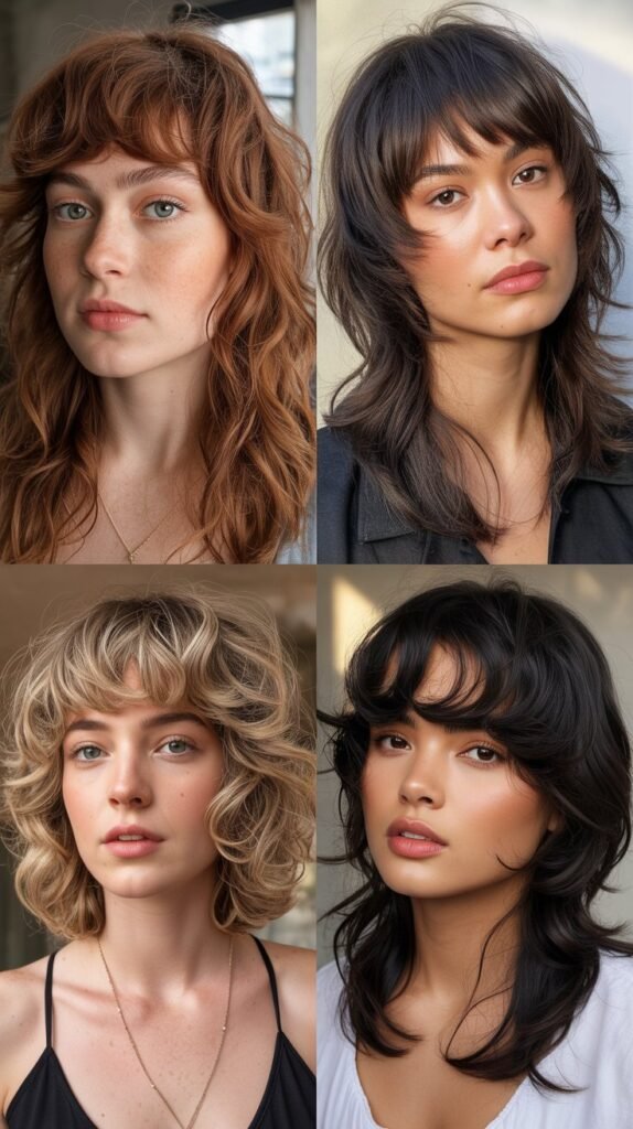 Textured Bangs With Shattered Layers