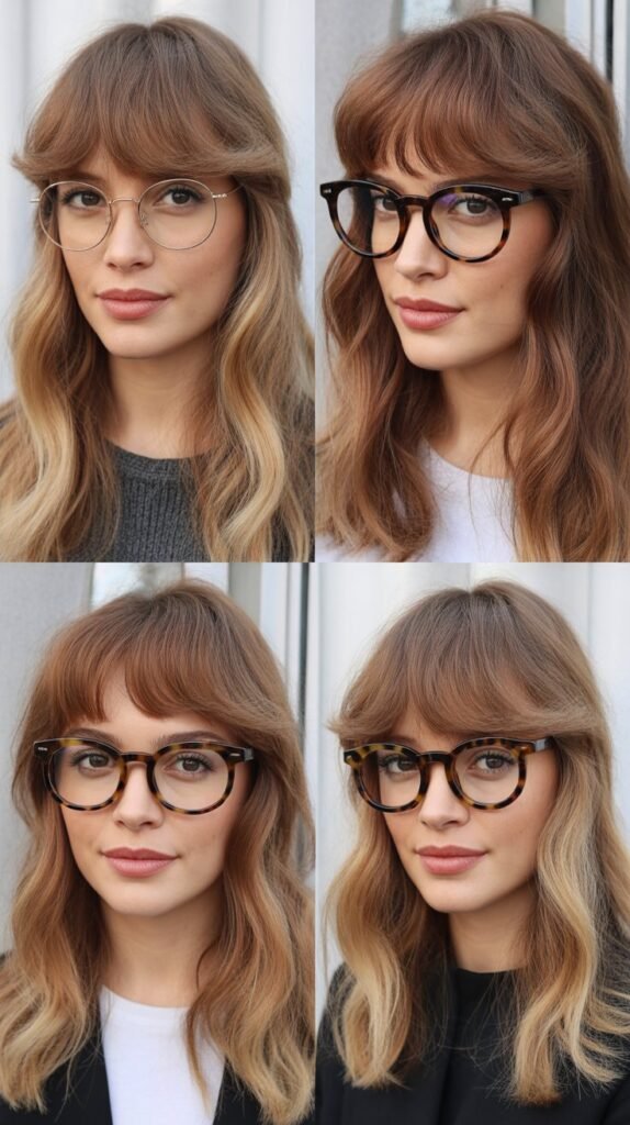  Wispy Bangs and Eyewear: Styling with Glasses or Contacts