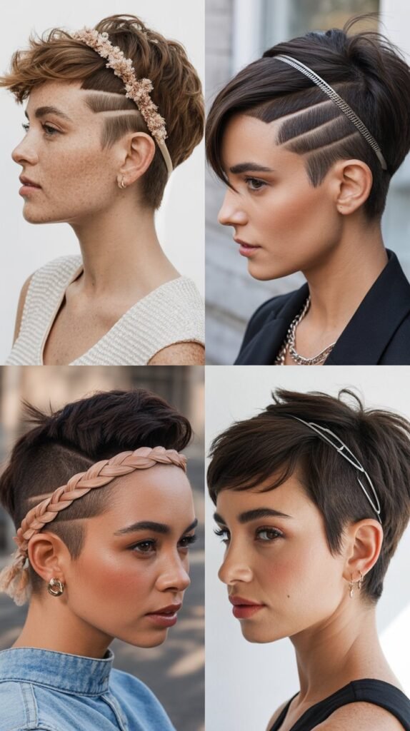 Pixie With Undercut And Headband Styling