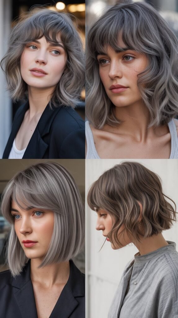 Piecey Bangs with Gray Lob
