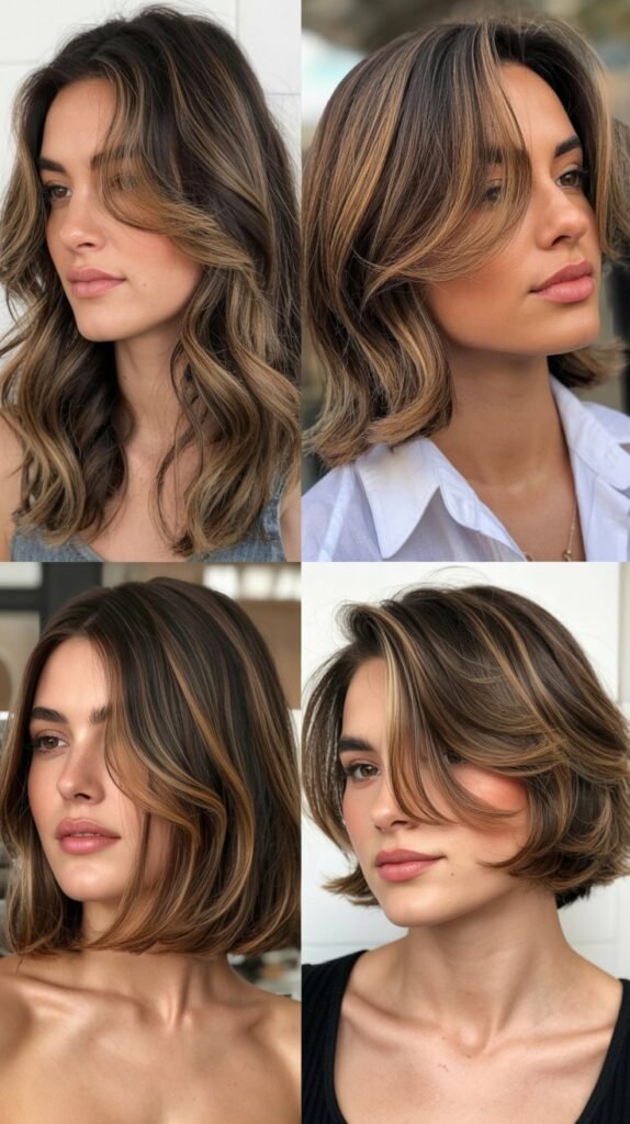 Face-Framing Caramel Ribbons