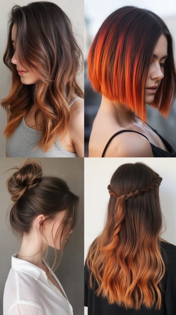 Sunset-Inspired Ombré from Dark to Orange-Red