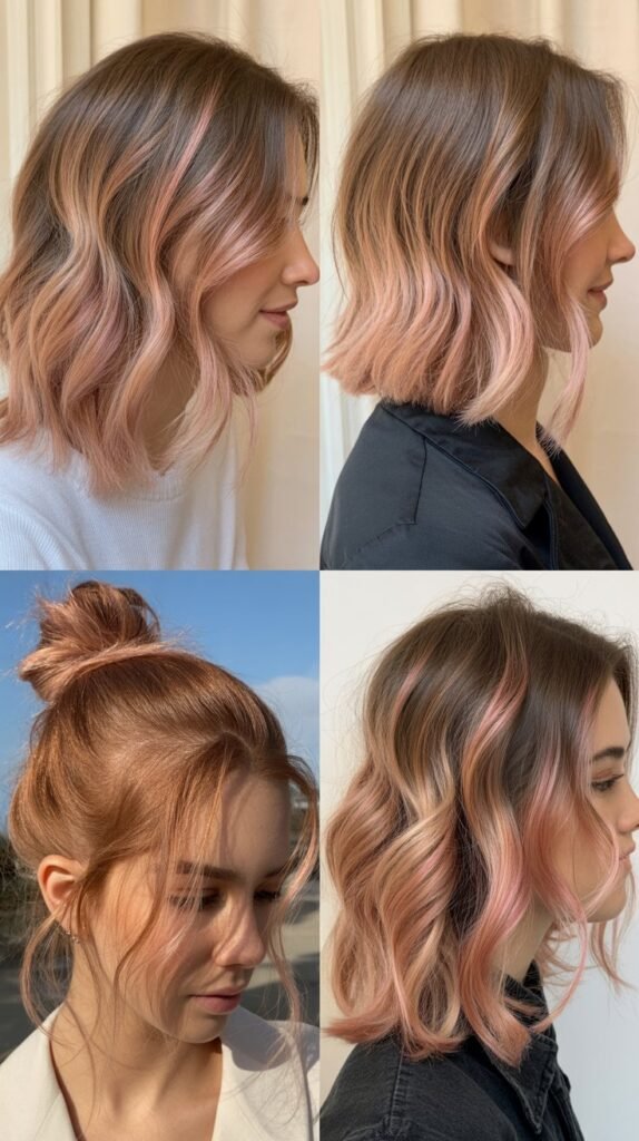 Rose Gold Pastel Highlights