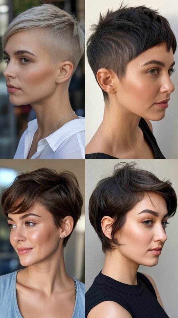 Pixie With Undercut And Razored Ends