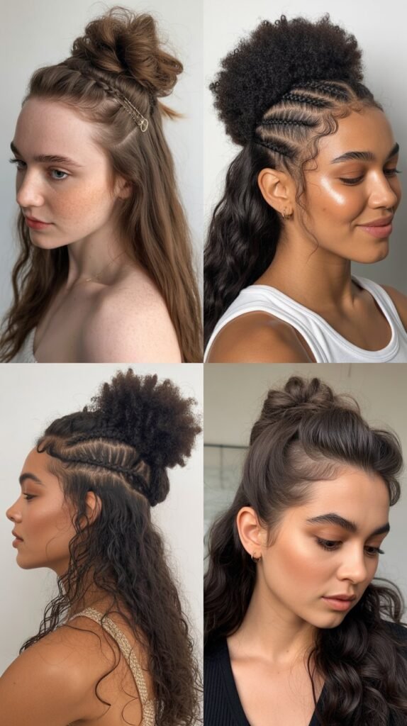  Half-Up Half-Down with Volume Crown