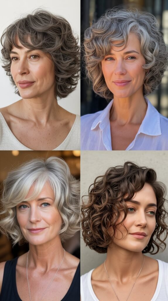  Textured Curly Lob with Piece-y Ends