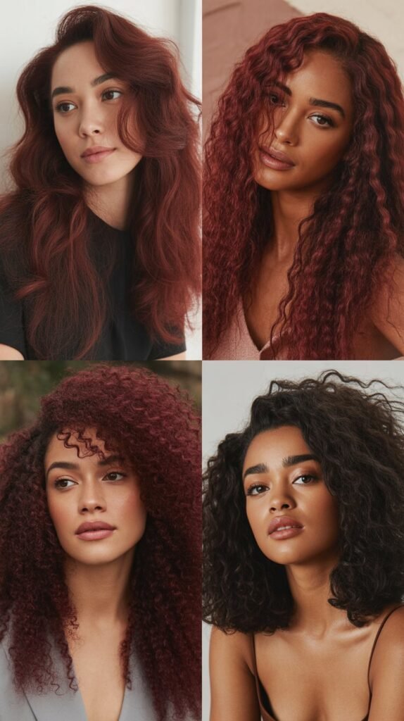 Burgundy and Mahogany Deep Tones