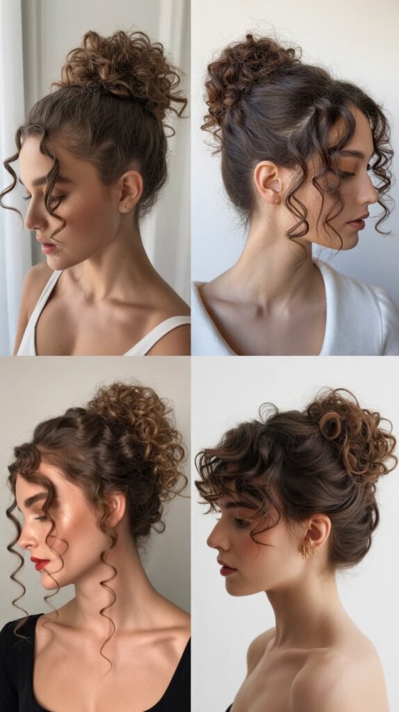 Elegant Curly Ballerina Bun
