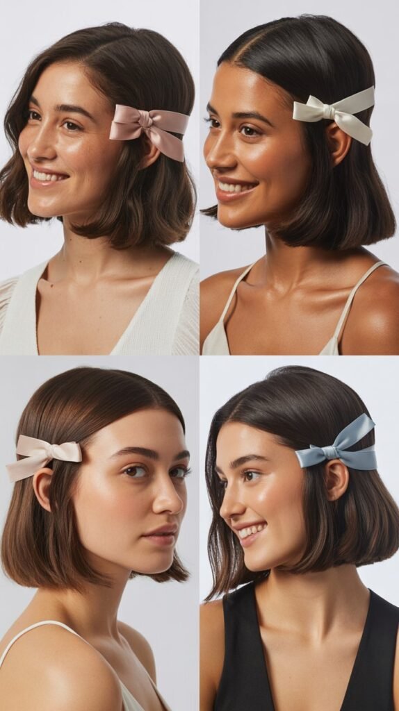 The Blunt Lob With Ribbon Detail
