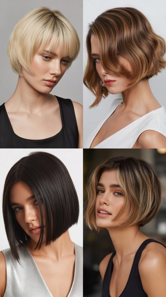  The Classic Asymmetrical Bob With Side-Swept Bangs