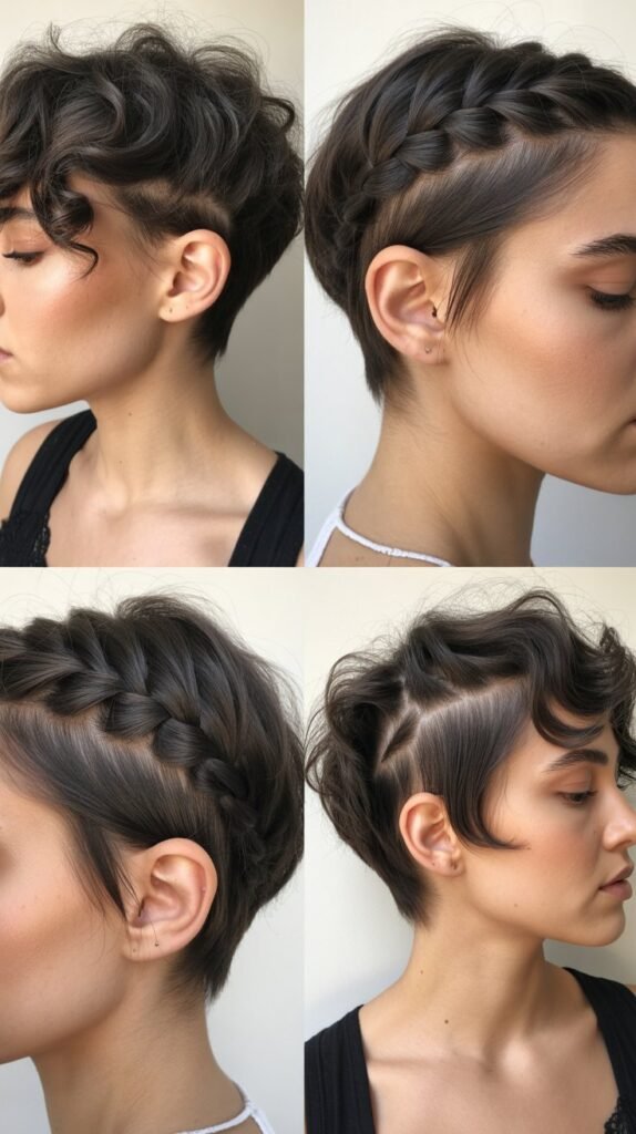 Pixie With Undercut And Crown Braid