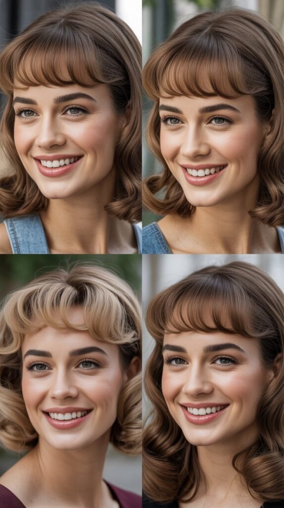 Wispy Baby Bangs for Vintage-Inspired Charm