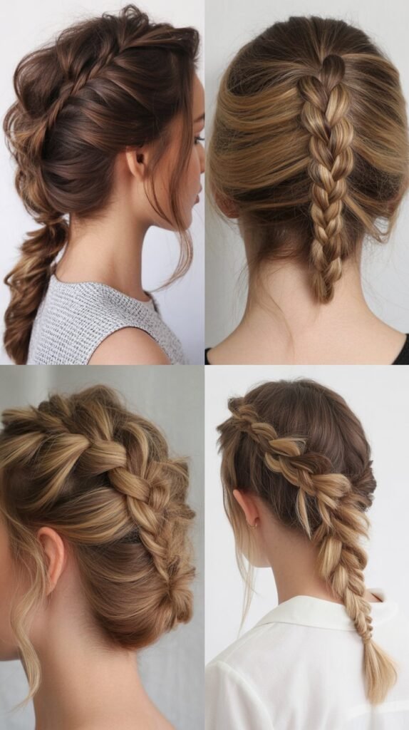 Braided Faux Hawk Updo
