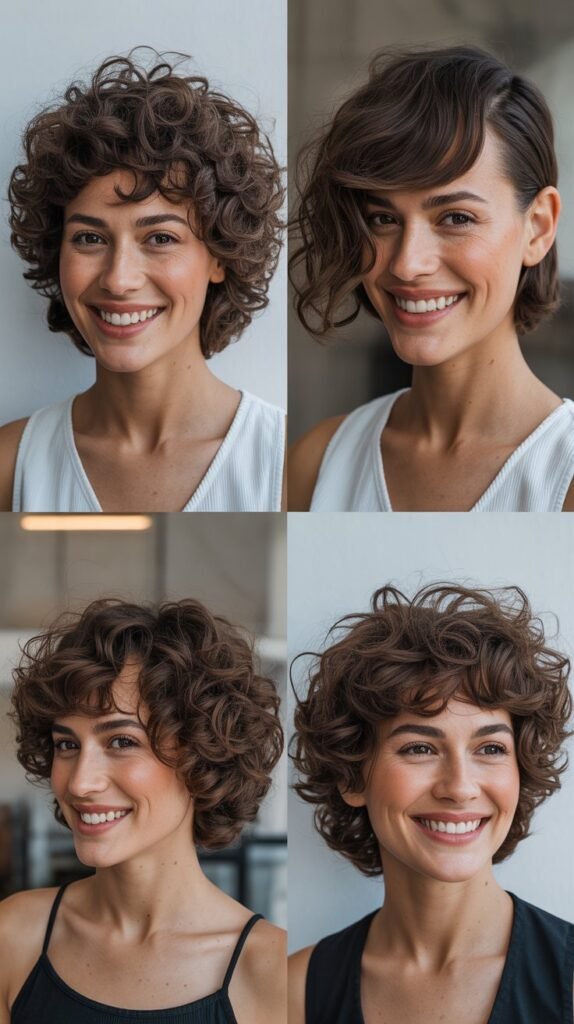  Curly Angular Fringe Cut