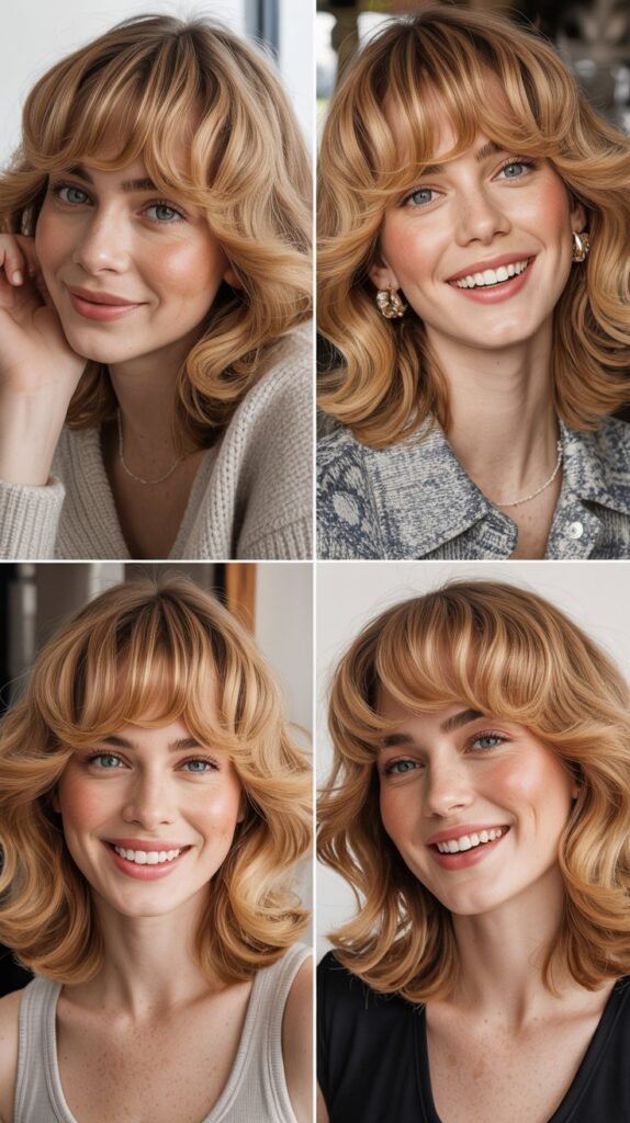 Textured Baby Bangs with Vanilla Cream Blonde