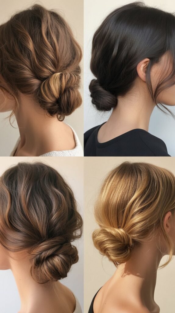 Twisted Low Side Bun