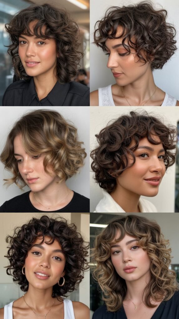  Mid-Length Curls with Beveled Ends