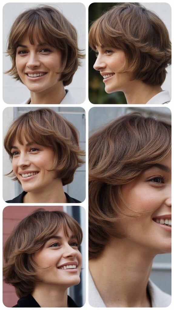 Wispy Bangs With Square Layers