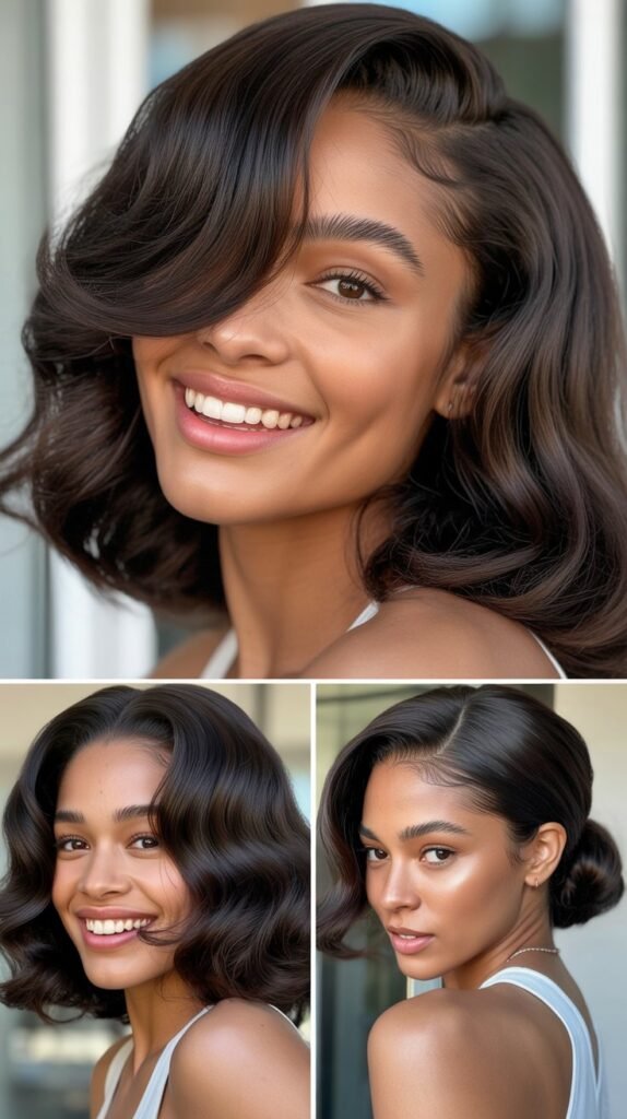 Dark Chocolate Brown Silk Press