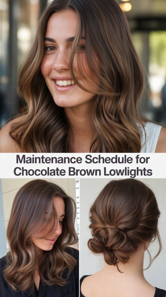 Maintenance Schedule for Chocolate Brown Lowlights