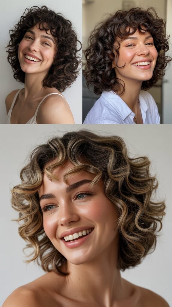  Curly Butterfly Cut