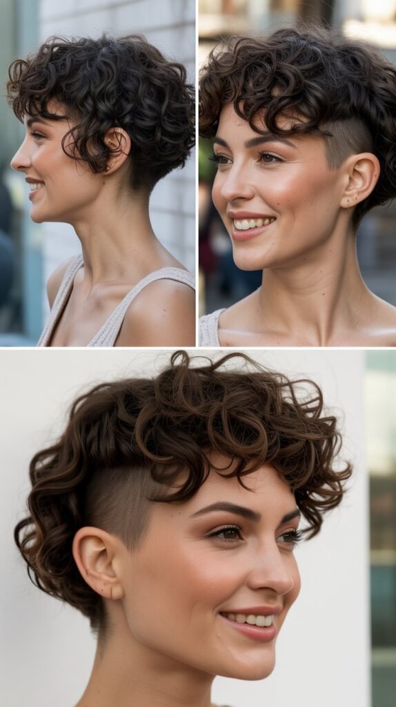 Curly Undercut Bob
