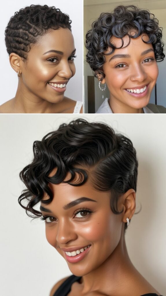 Pixie with Pin Curl Styling