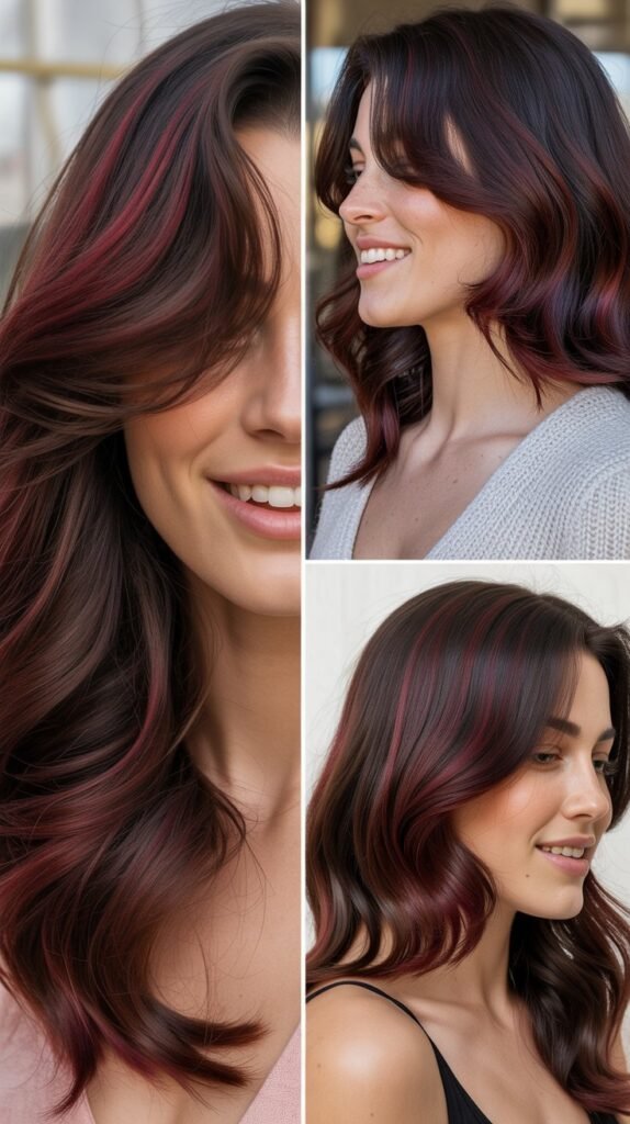 Dark Chocolate Extensions with Subtle Red Undertones