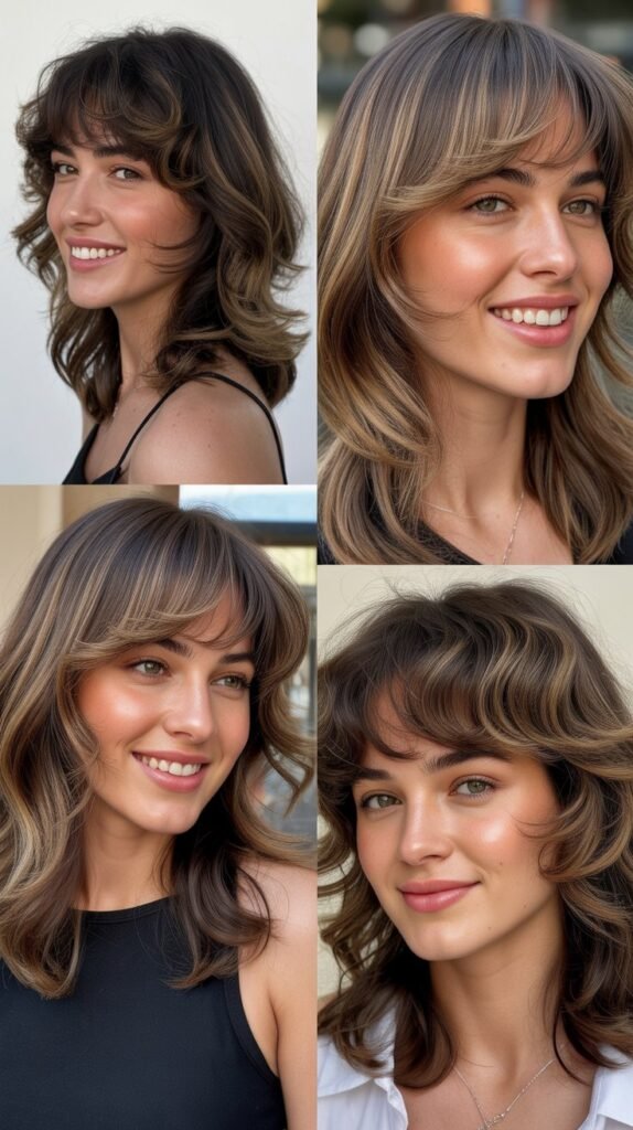 Wispy Bangs With Diagonal Layers