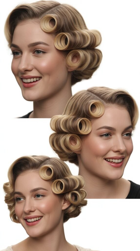Vintage Pin Curls with Modern Flair