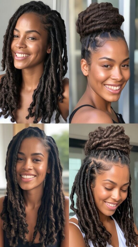  Dark Chocolate Brown Faux Locs