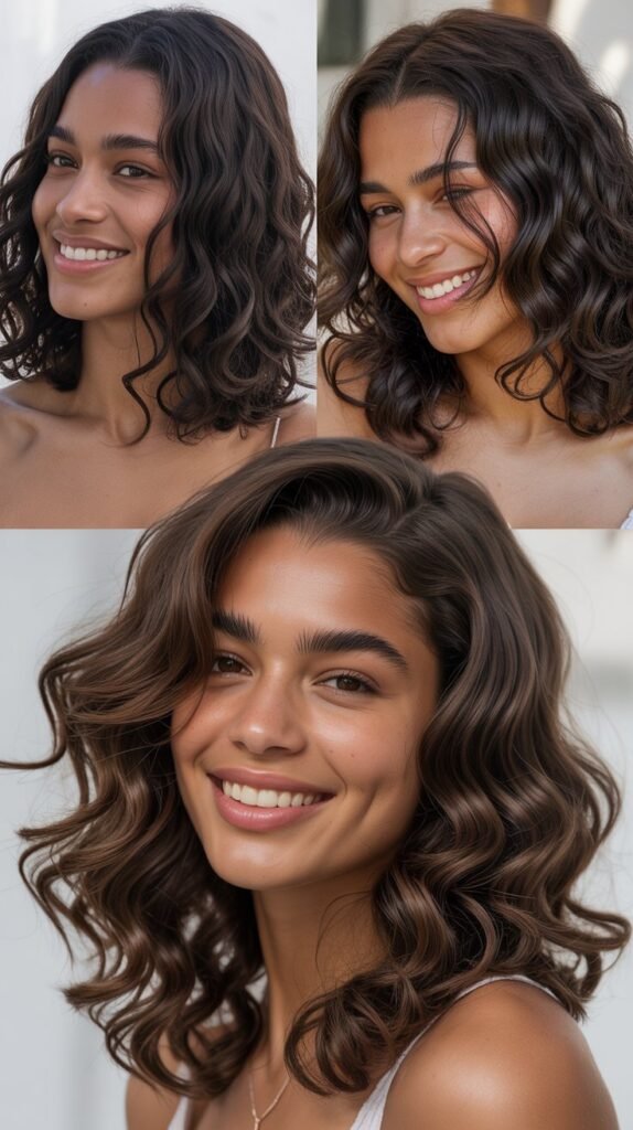 Dark Chocolate Brown Beach Waves