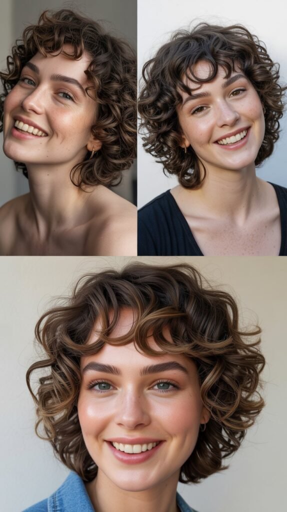 Curly Shag with Micro Bangs