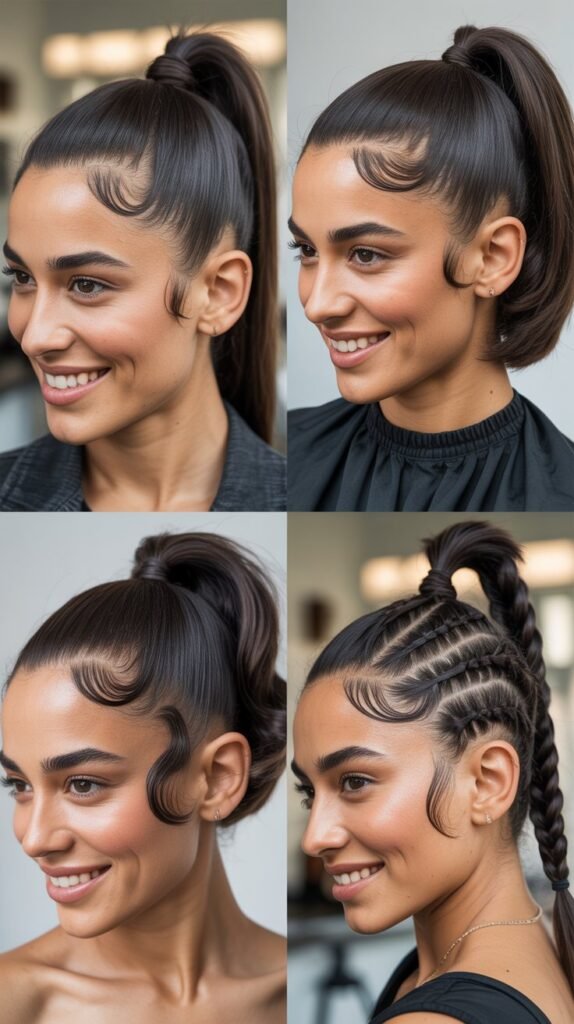 Precision Cut With Sleek Ponytail Styling