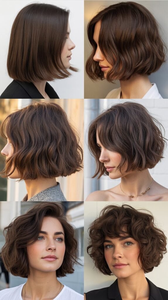 Dark Chocolate Brown Tousled Bob