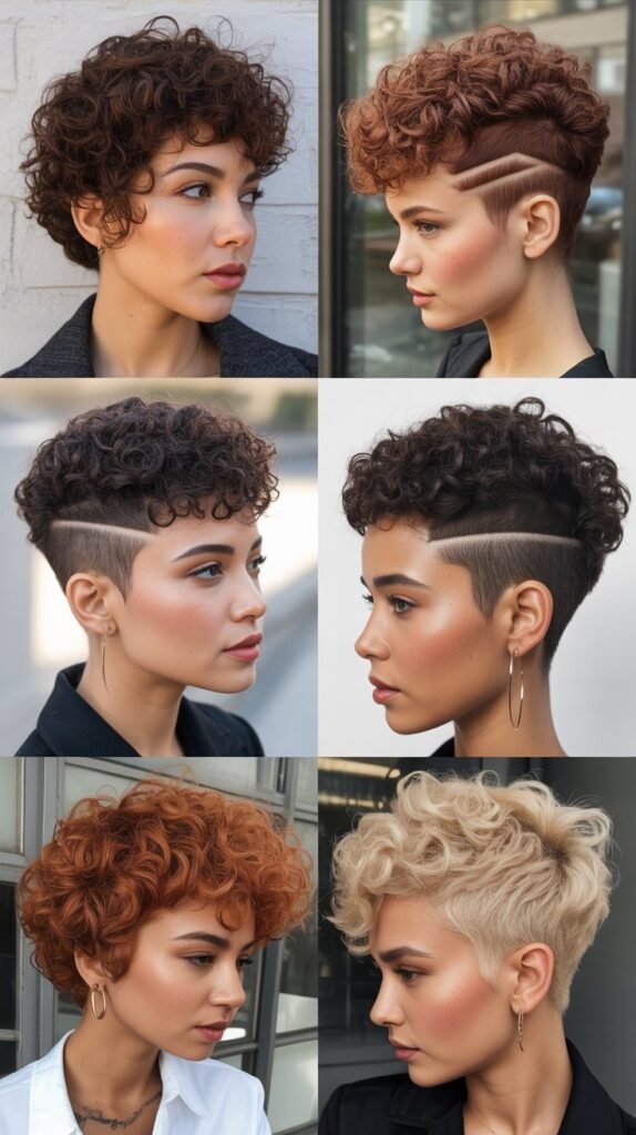 Curly Pixie With Undercut