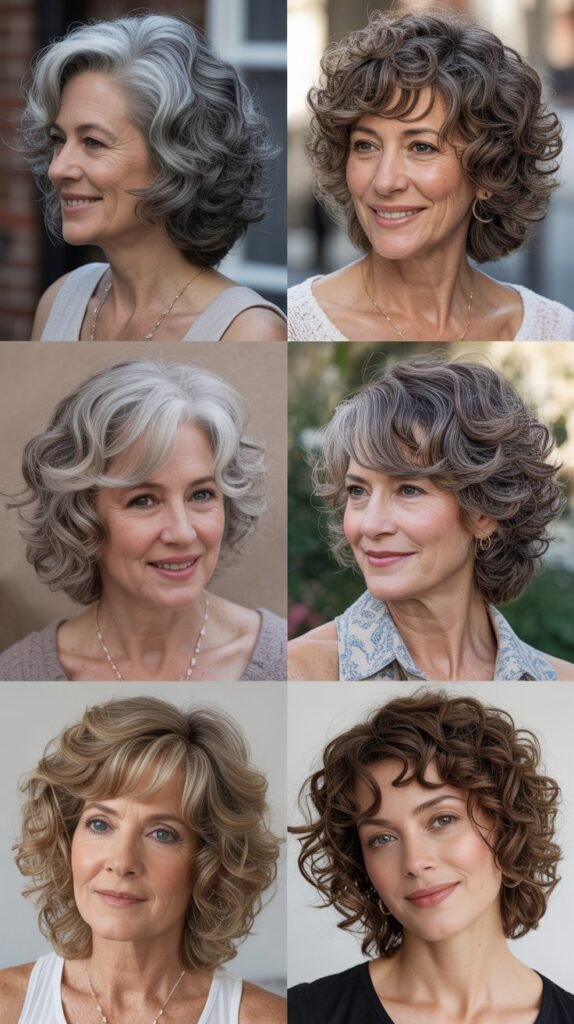 Bouncy Curly Lob with Volumizing Layers