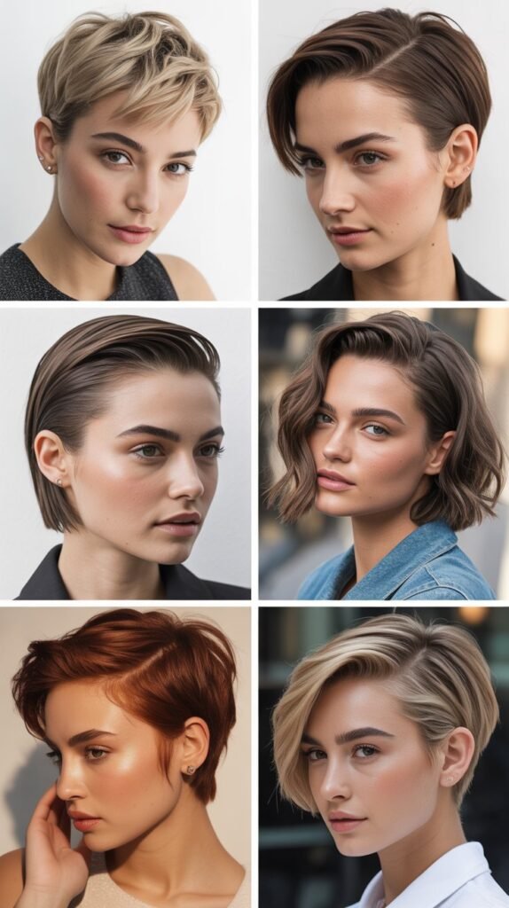 Slicked Side Pixie with Part